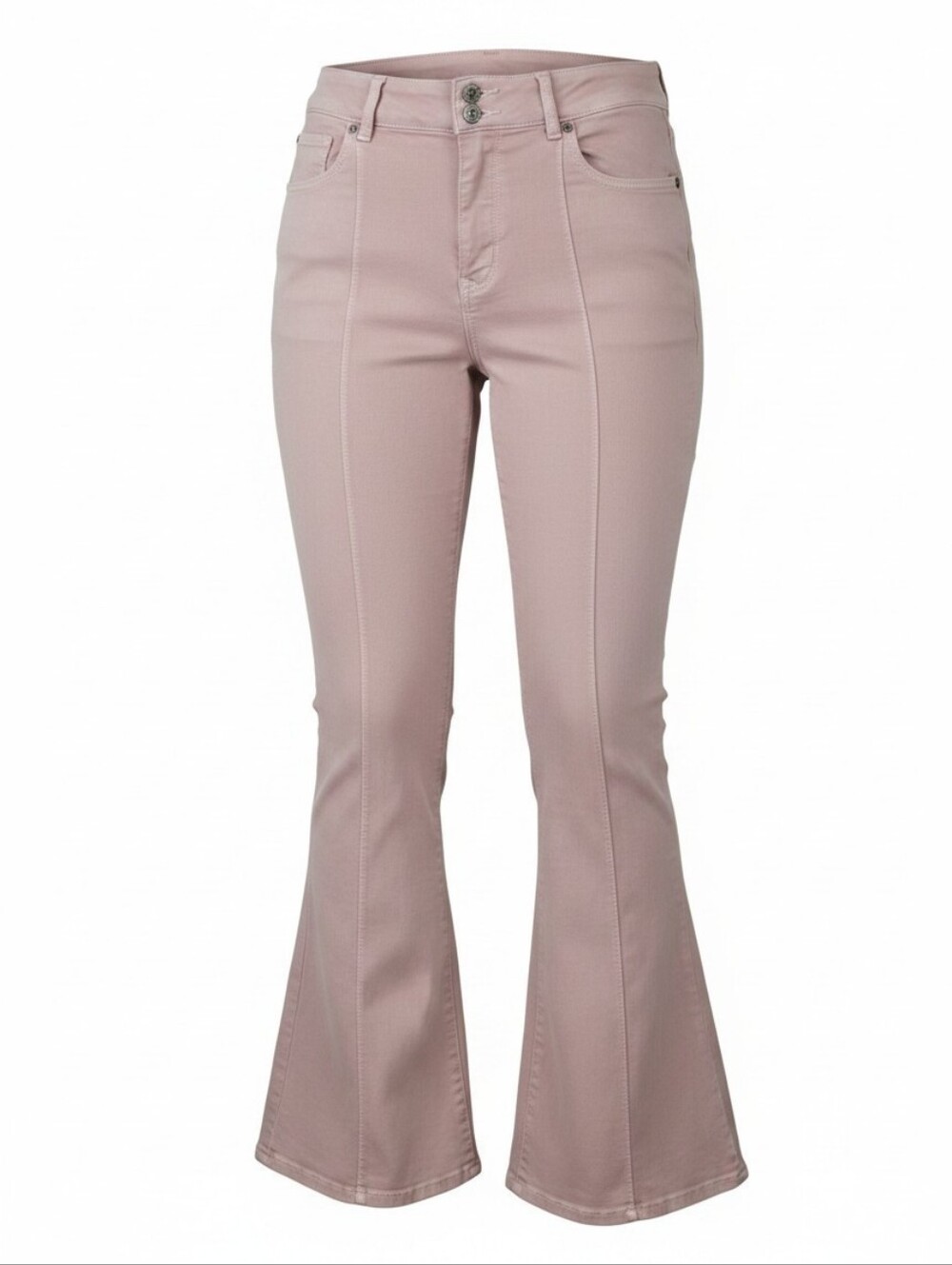 American Eagle Super High Waisted Pintuck Stretch Flare Jeans - Pink Lilac